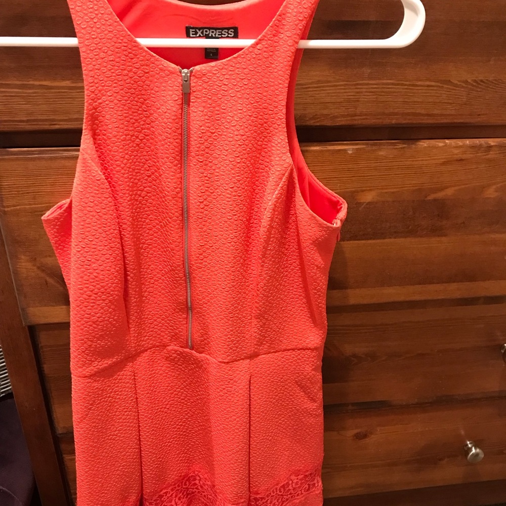 Coral pocket dress